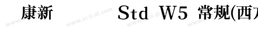 華康新綜藝體 Std W5 常规(西方)字体转换